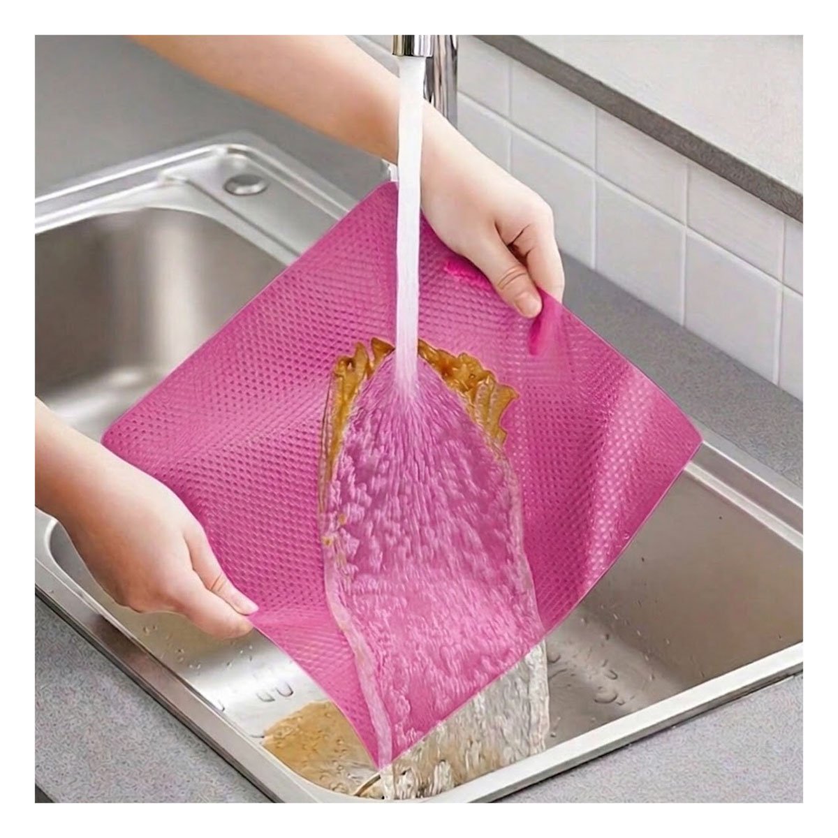 BASE ANTIDESLIZANTE PARA COCINA FUCSIA TRANSLUCIDO 150X45CM Y LIGAS REGALO - 1