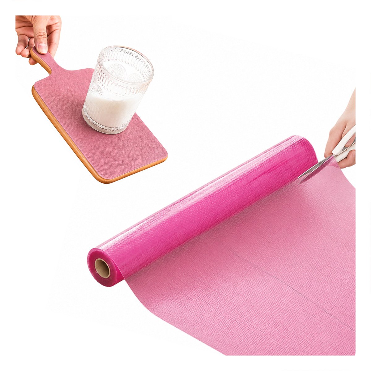 BASE ANTIDESLIZANTE PARA COCINA FUCSIA TRANSLUCIDO 150X45CM Y LIGAS REGALO - 3