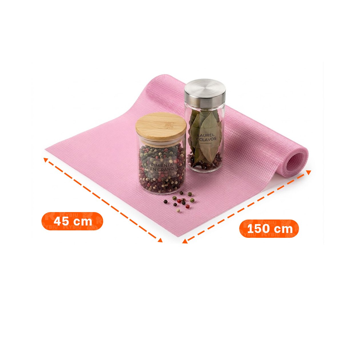 BASE ANTIDESLIZANTE PARA COCINA FUCSIA TRANSLUCIDO 150X45CM Y LIGAS REGALO - 4