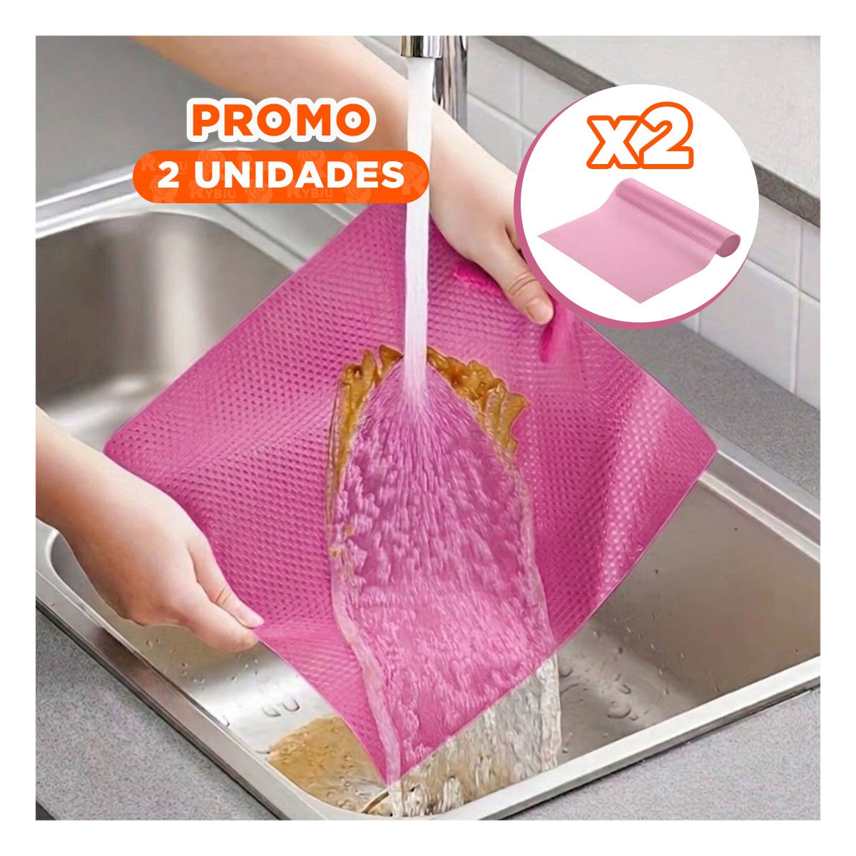 PACK2 BASE PARA COCINA FUCSIA TRANSLUCIDO CON ACABADO ANTIDESLIZANTE YREGALO STICKER - 1