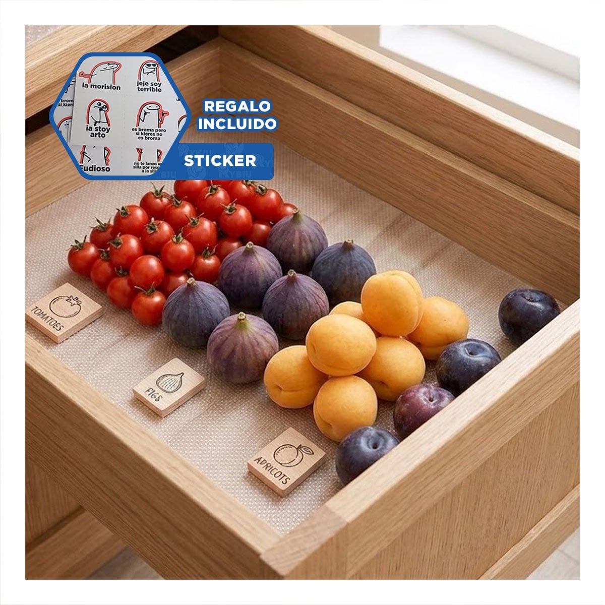 ALFOMBRA PARA COCINA ANTIDESLIZANTE BLANCO TRANSLUCIDO 150X45CM Y REGALO STICKER - 1