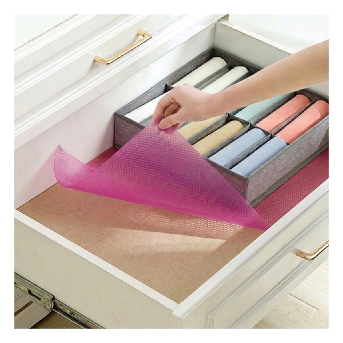 PACK4 ALFOMBRILLA FUCSIA TRANSLUCIDO PARA COCINA ANTIDESLIZANTE 150X45CM - 2