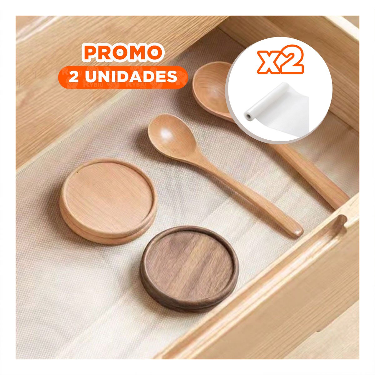 PACK2 BASE PARA COCINA BLANCO TRANSLUCIDO CON ACABADO ANTIDESLIZANTE YREGALO STICKER - 1