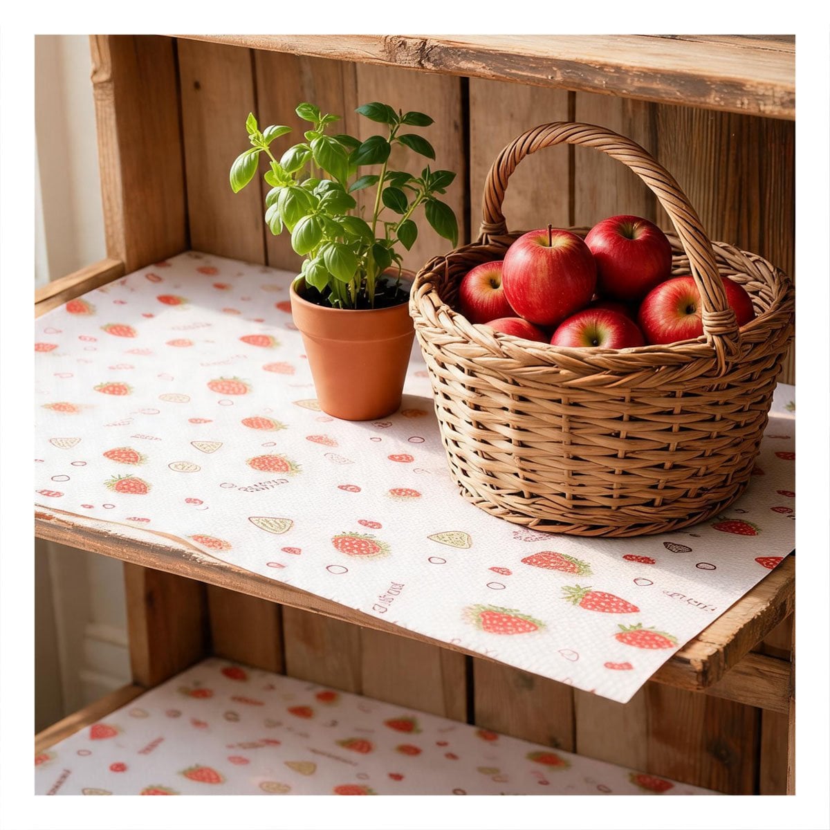 PACK12 ALFOMBRA DE COCINA CON FRESAS BLANCO TRANSLUCIDO ANTIDESLIZANTE 150X45CM - 2