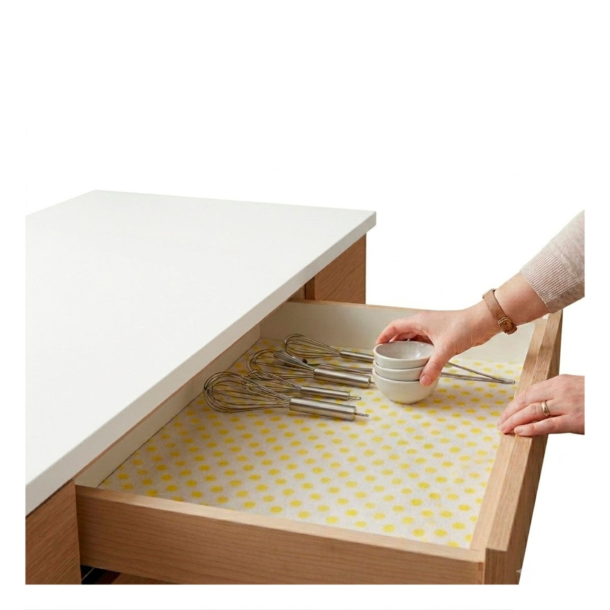 PACK4 TAPETE CON LIMONES PARA COCINA BLANCO TRANSLUCIDO ANTIDESLIZANTE 150X45CM YPAPEL REGALO - 3