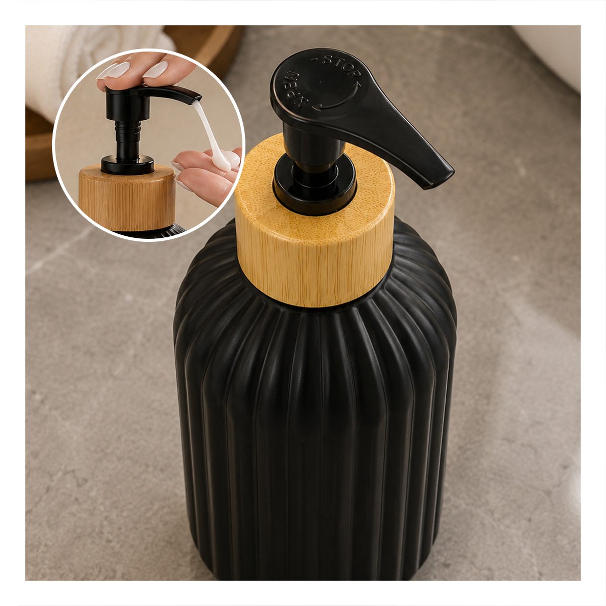 PACK2 DISPENSADOR PARA DETERGENTE DE COCINA COLOR NEGRO 7X19CM YREGALO STICKER - 5