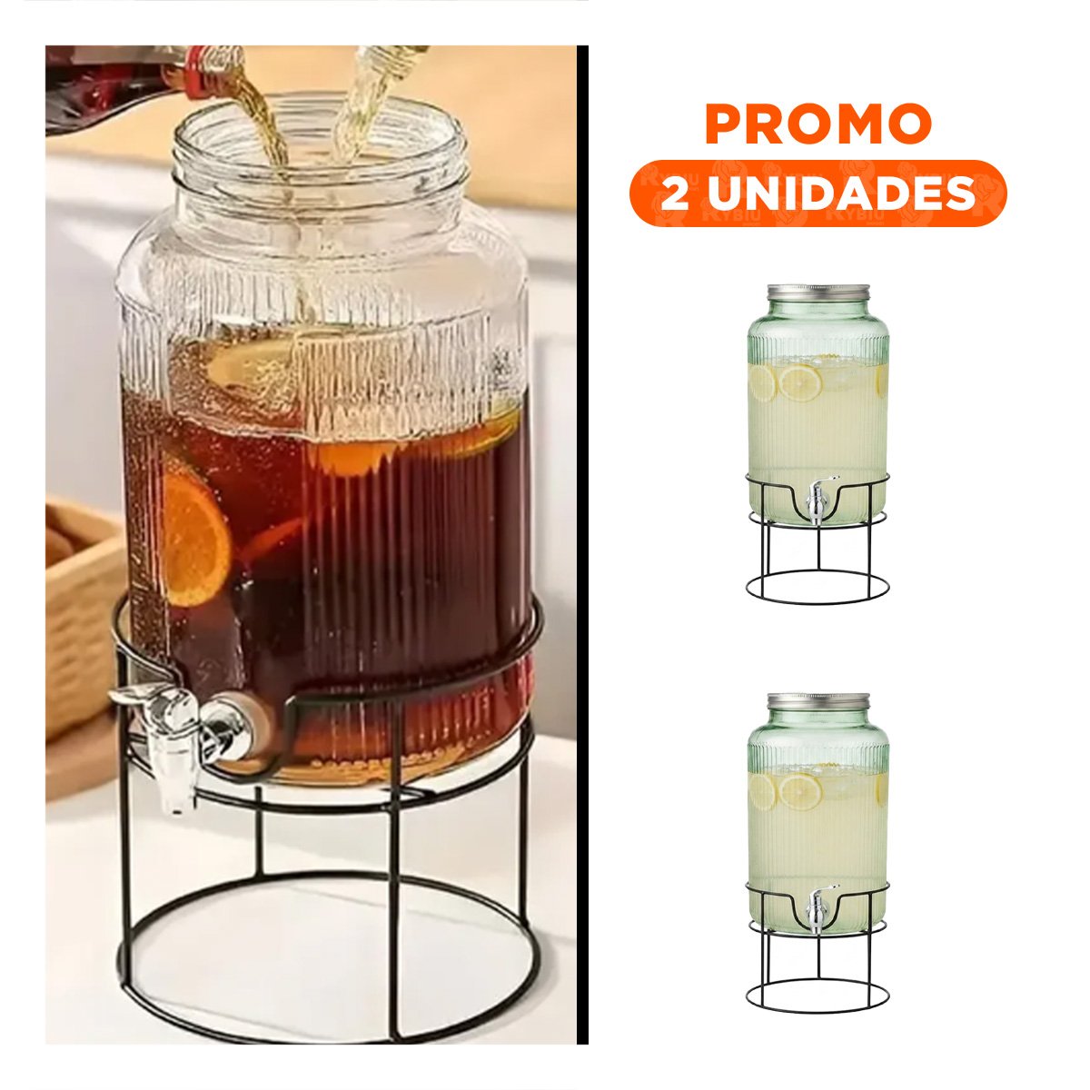 PACK2 SERVIDOR CIRCULAR CON BASE METALICA PARA REUNIONES Y EVENTOS - 1