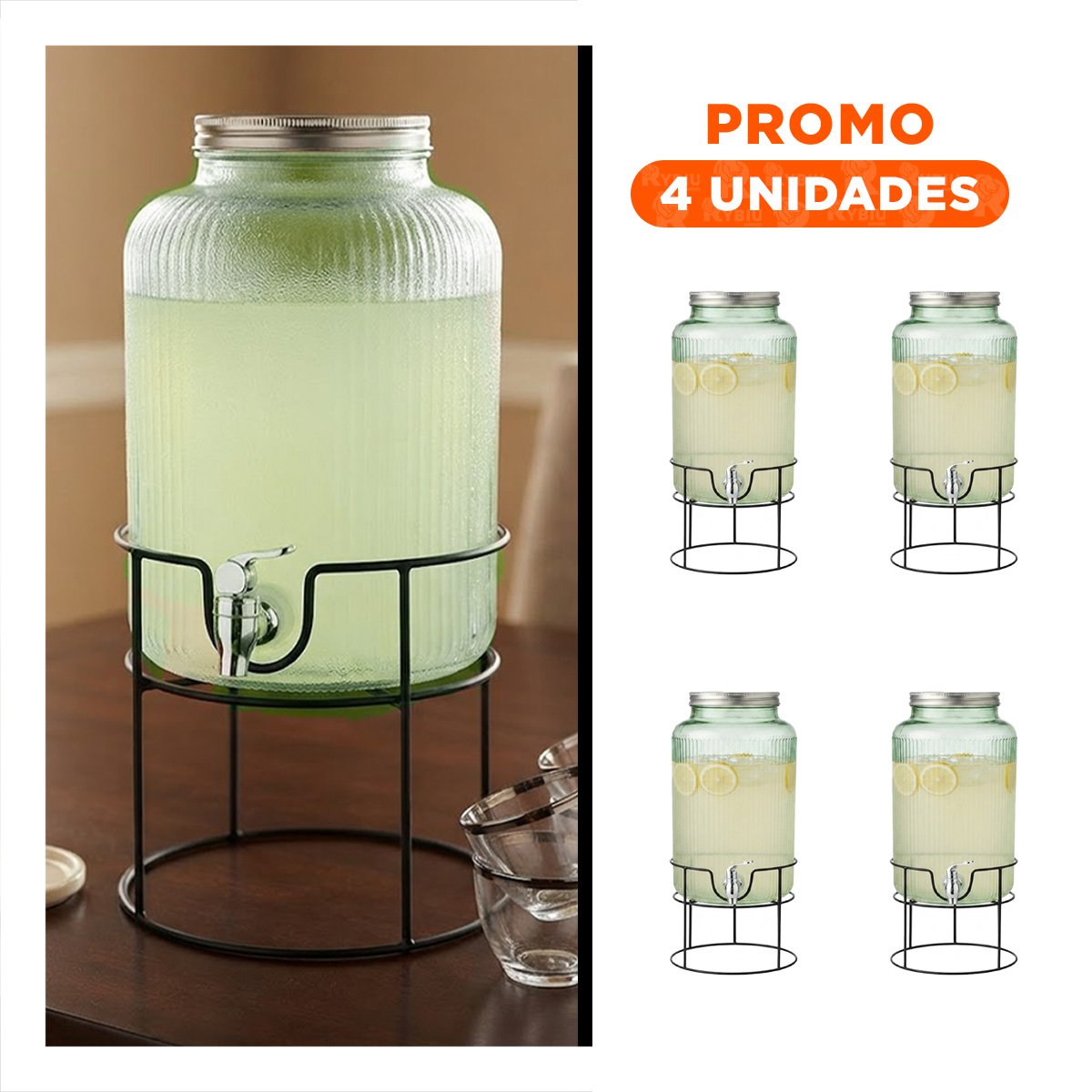 PACK4 CONTENEDOR NEGRO Y TRANSPARENTE PARA PREPARAR BEBIDAS FRIAS YREGALO STICKER - 1