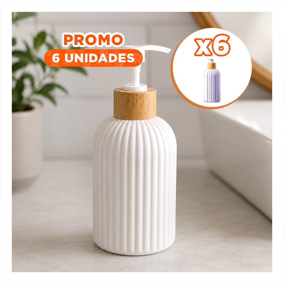 PACK6 DISPENSADOR PARA ESPACIOS DEL HOGAR CILINDRO COLOR BLANCO 7X19CM YREGALO STICKER - 1