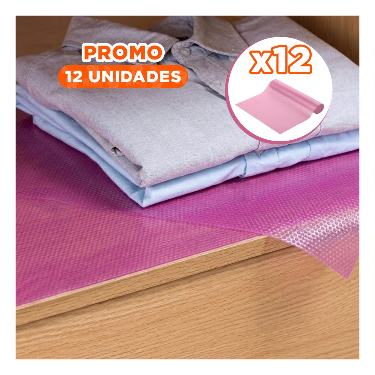 PACK12 ALFOMBRA DE COCINA CON FUCSIA TRANSLUCIDO ANTIDESLIZANTE 150X45CM - 1