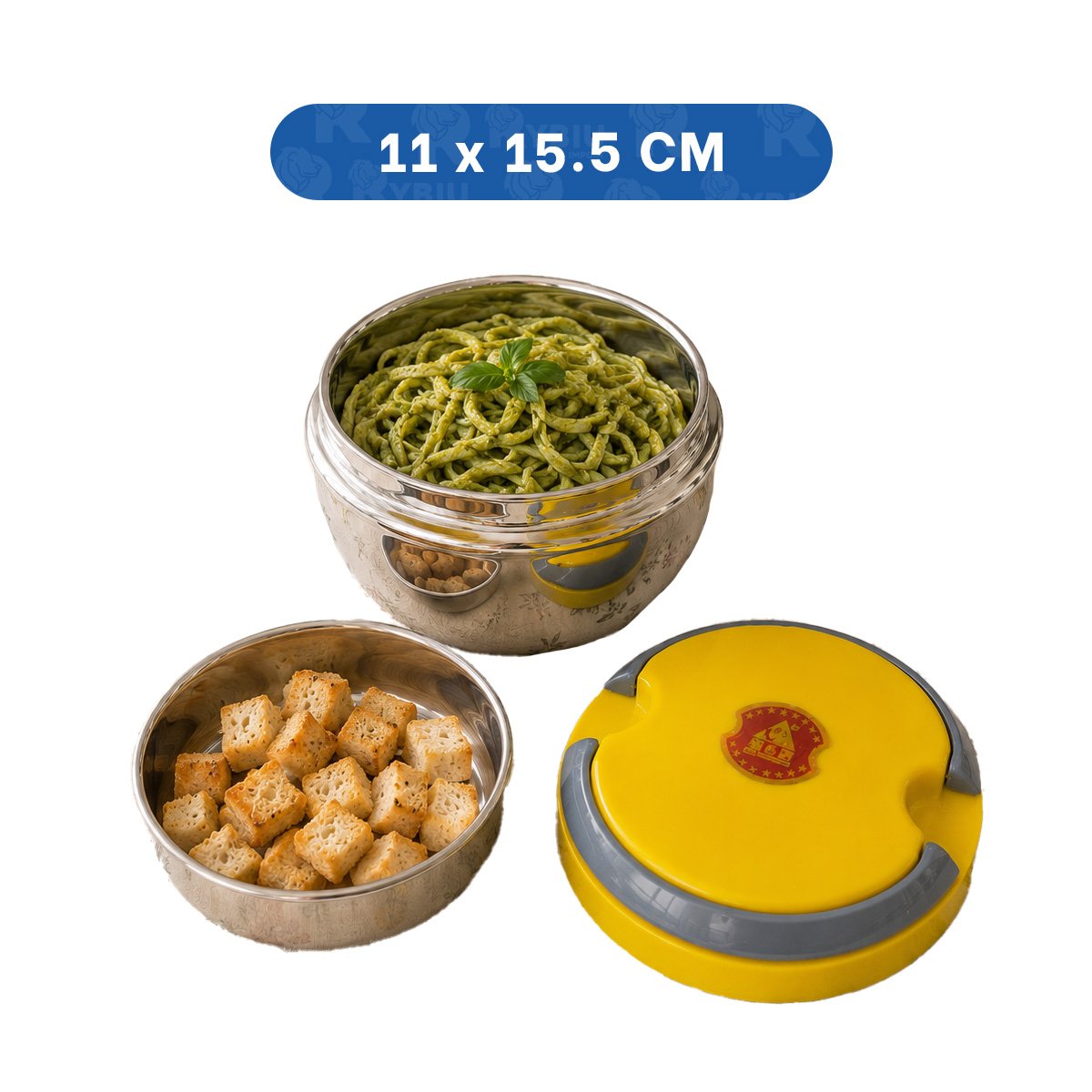 PACK2 PORTACOMIDAS ISOTERMICO PARA LLEVAR ALIMENTOS 1200ML CIRCULAR YREGALO STICKER - 4