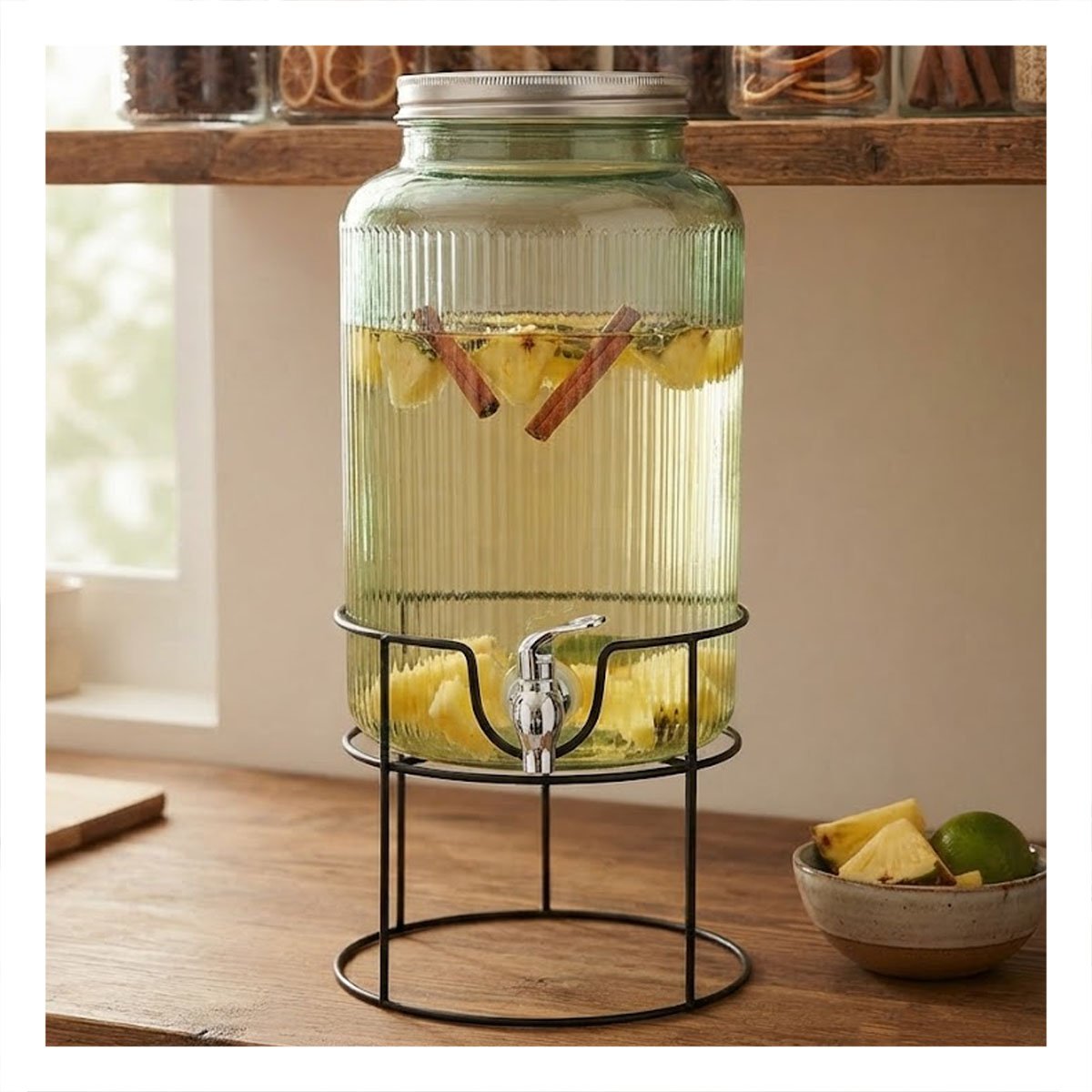 PACK4 DISPENSADOR DE AGUA 8L CON DISEÑO CIRCULAR NEGRO Y TRANSPARENTE - 2