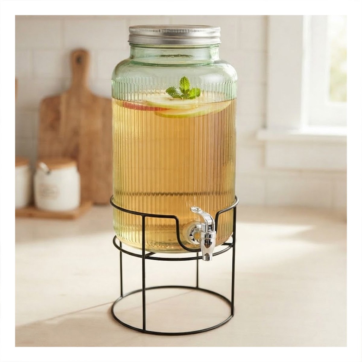 PACK4 DISPENSADOR DE AGUA 8L CON DISEÑO CIRCULAR NEGRO Y TRANSPARENTE - 5