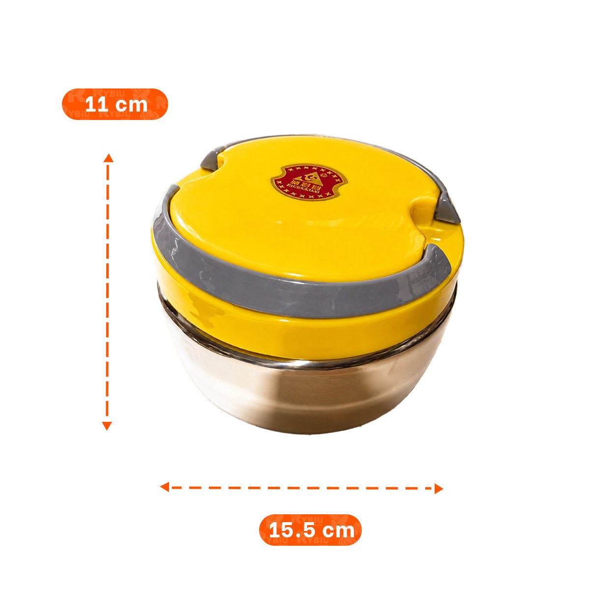 PACK2 ENVASE TERMICO PARA COMIDAS PREPARADAS COLOR AMARILLO DE 1200ML YPAPEL REGALO - 4