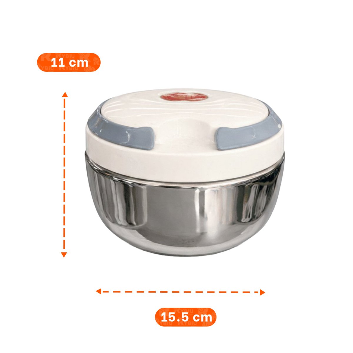 TAPER PARA CONSERVACION DE ALIMENTOS 1200ML COLOR BLANCO CON FORMA CIRCULAR - 4