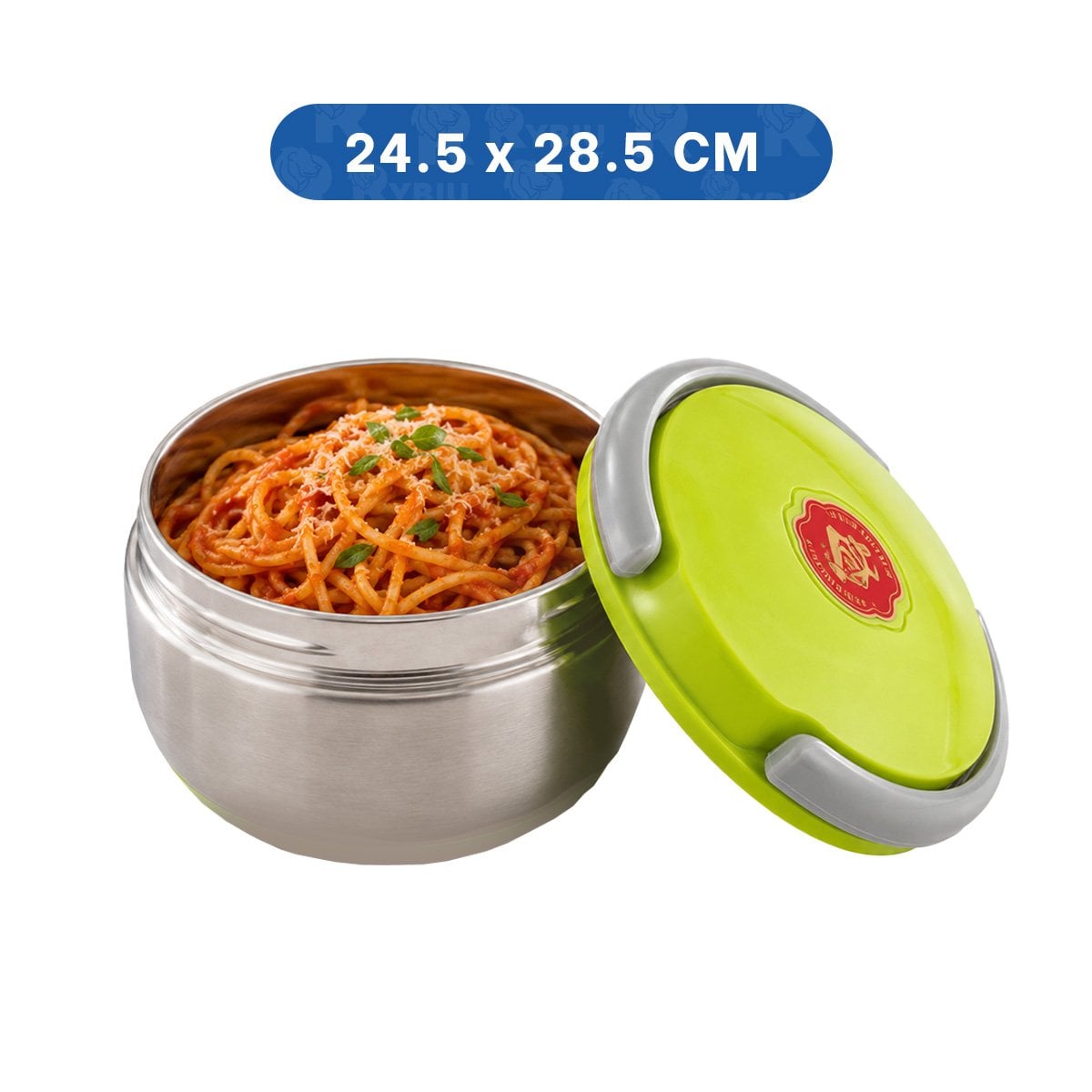 PACK4 RECIPIENTE COLOR VERDE PARA TRANSPORTE SEGURO DE COMIDAS 1200ML YPAPEL REGALO - 4