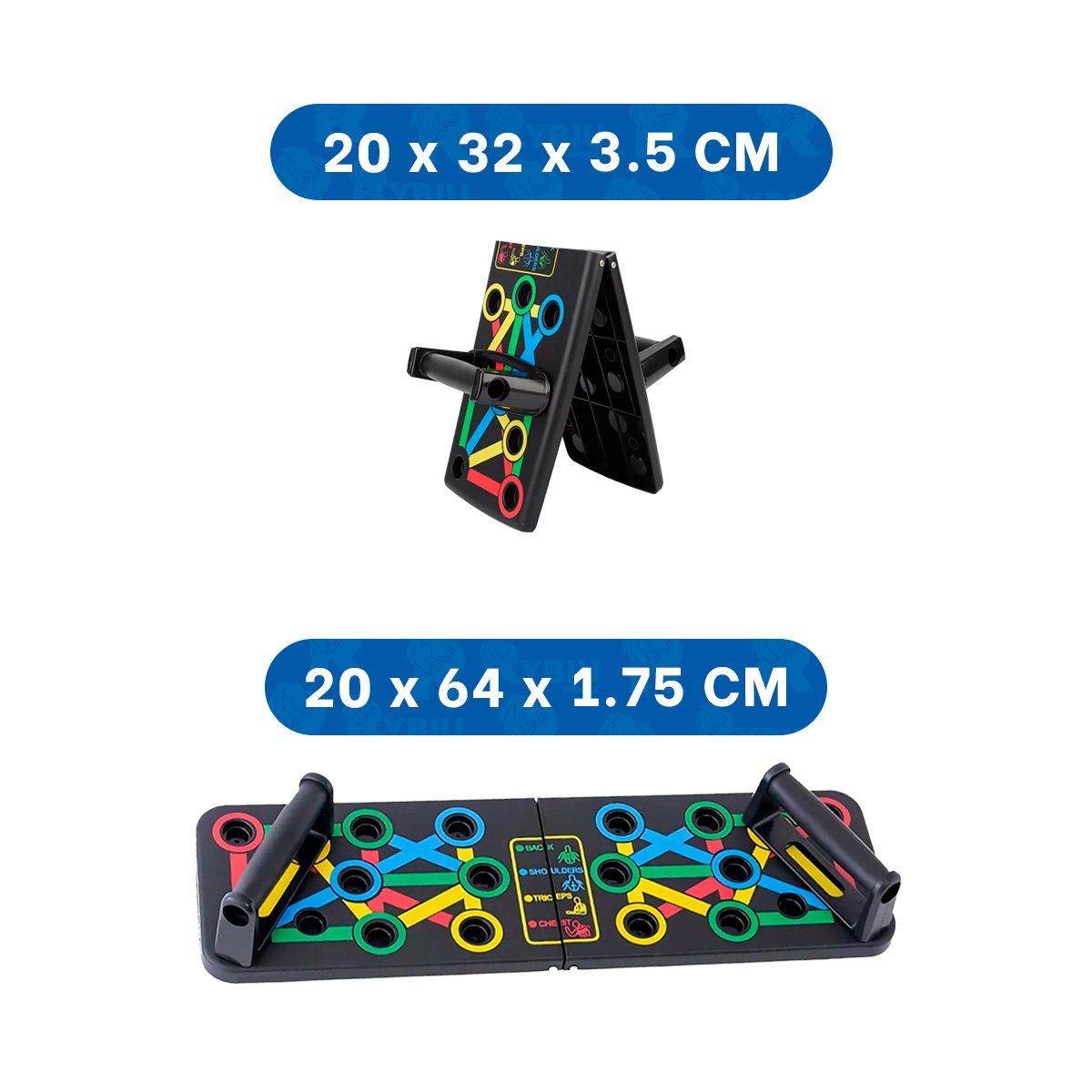 PLATAFORMA COLOR NEGRO DE ENTRENAMIENTO PUSH UP PARA RUTINAS FUNCIONALES Y REGALO STICKER - 4