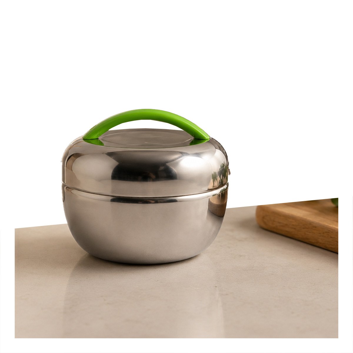 ENVASE PARA PREPARACIONES 1300 ML TERMO CIRCULAR VERDE 1300 ML Y REGALO STICKER - 3