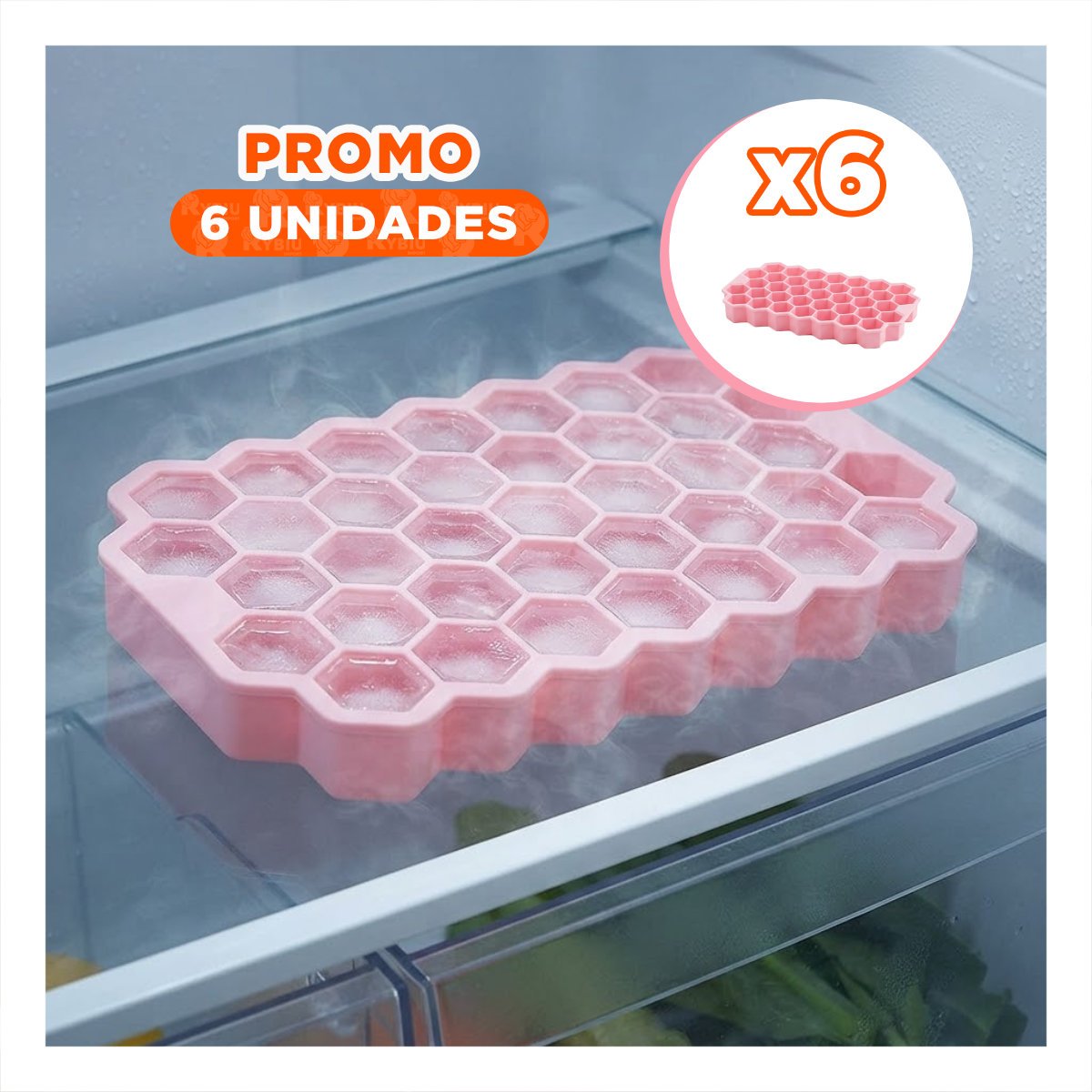 PACK6 CUBITERA PARA USO DIARIO 20.5X12 CM COLOR ROSADO CON COMPARTIMENTOS YREGALO STICKER - 1