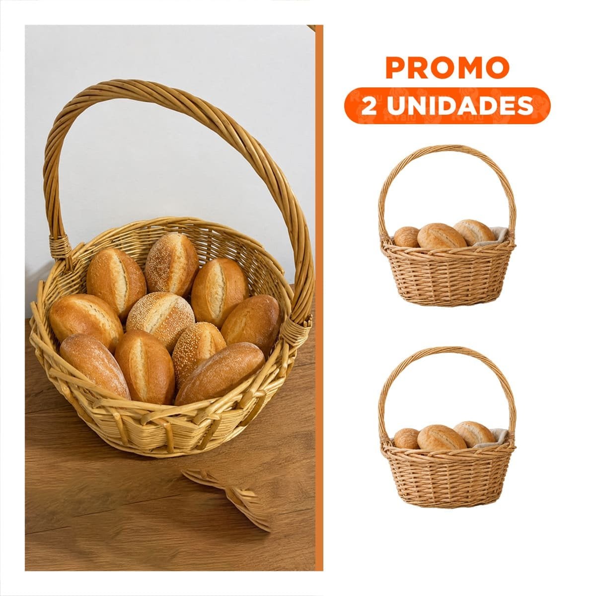 PACK2 CESTA REDONDA TEJIDA PARA ESTANTERÍAS MOSTAZA CLARO 31X35 CM - 1