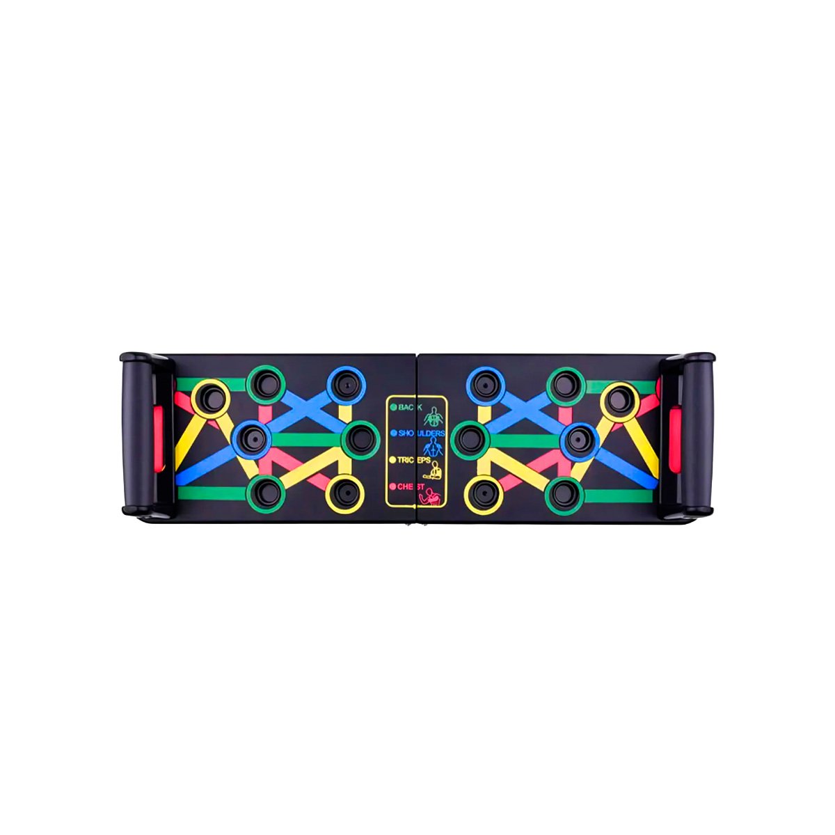 PACK2 PANEL DE FLEXIONES PUSH UP NEGRO PARA RUTINAS FITNESS FUNCIONALES YREGALO STICKER - 2