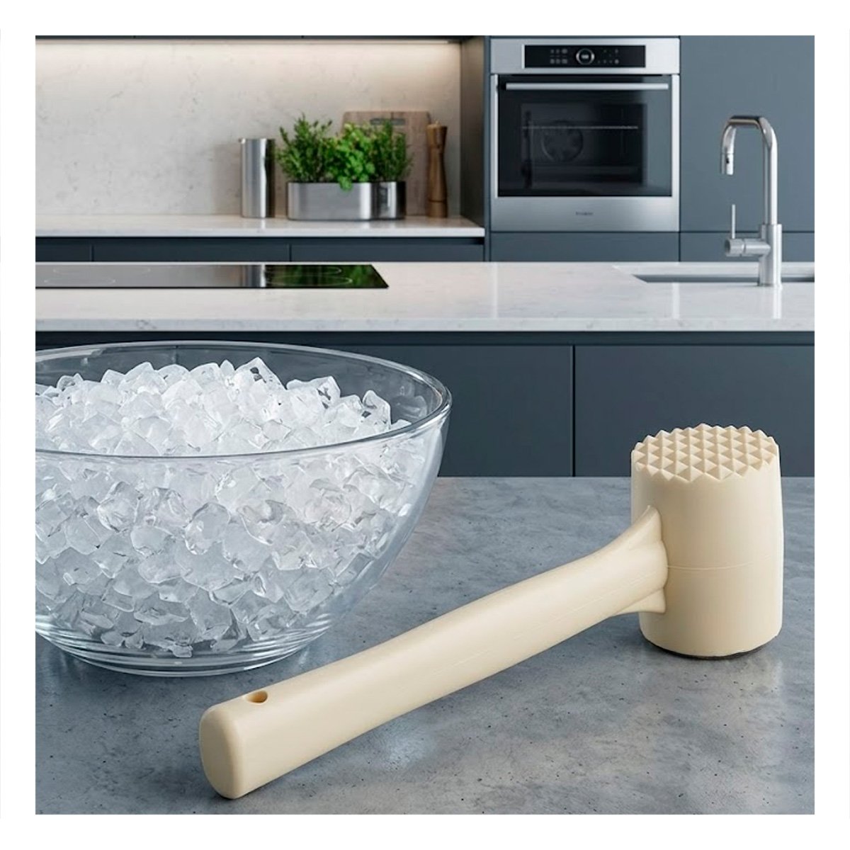 PACK2 MACHACADOR PARA COCINA CASERA COLOR CREMA Y USO FRECUENTE YPAPEL REGALO - 2