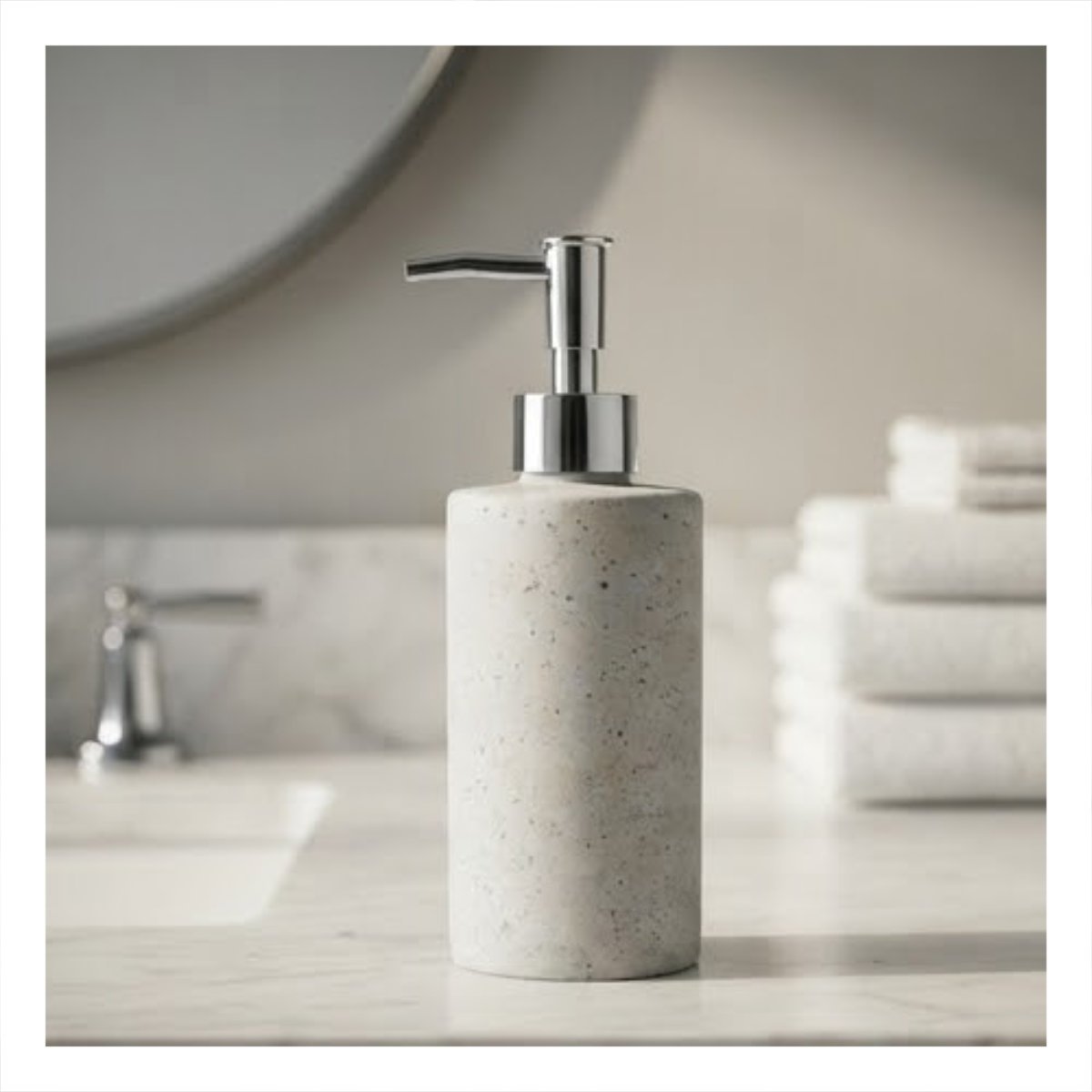 PACK12 ENVASE PARA GEL DE DUCHA CILINDRO COLOR BLANCO CON PUNTOS DORADOS 20X6,8CM - 5