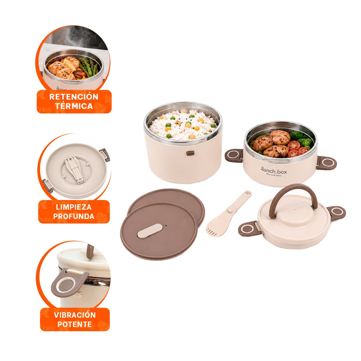 TAPER PARA FRUTAS 1800 ML TERMO CIRCULAR DUO BEIGE - 3
