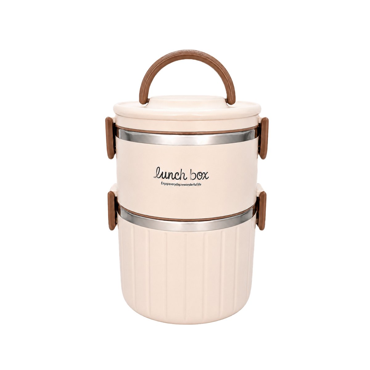 RECIPIENTE PARA COMIDAS CASERAS 1800 ML TERMO CIRCULAR DUO Y PAPEL REGALO - 1