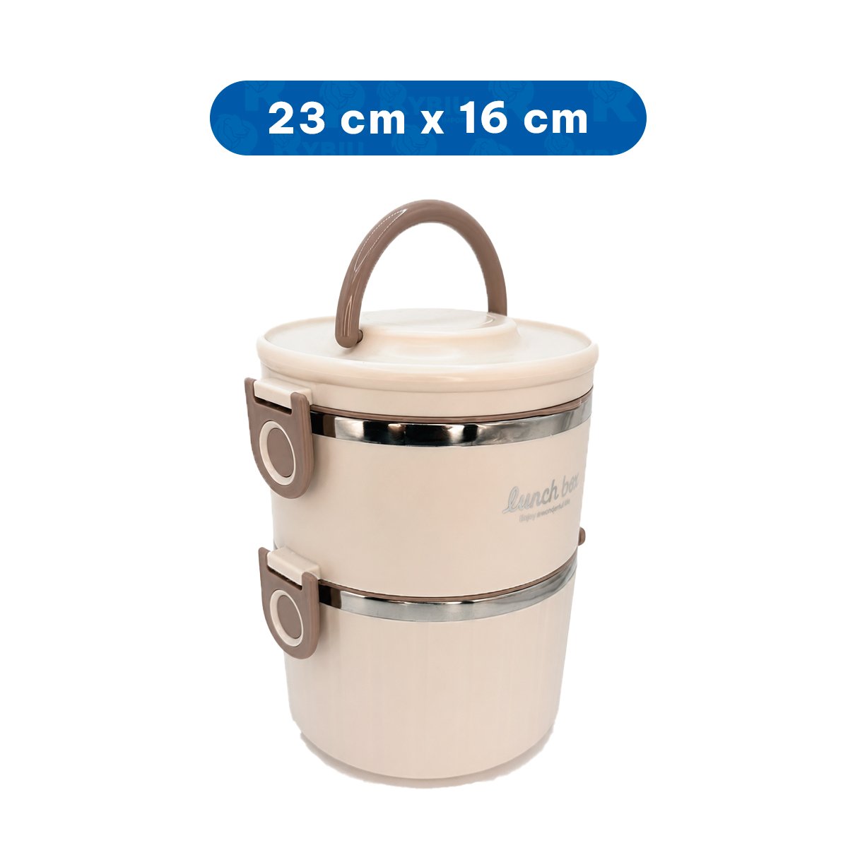 RECIPIENTE PARA COMIDAS CASERAS 1800 ML TERMO CIRCULAR DUO Y PAPEL REGALO - 4