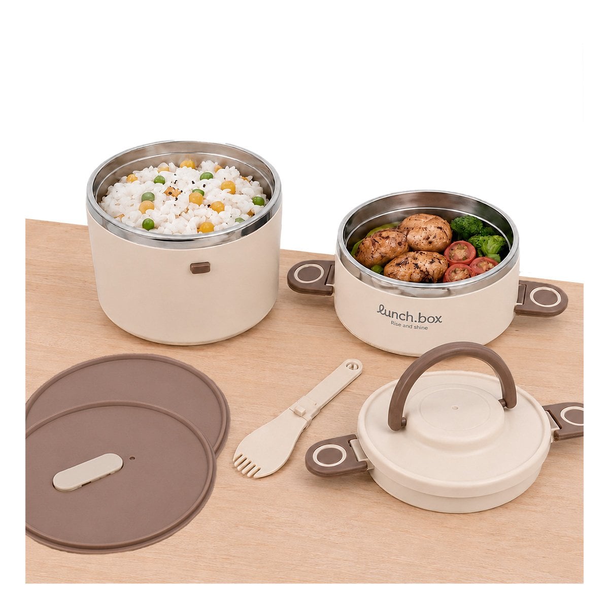 CONTENEDOR PARA ALMACENAMIENTO 1800 ML TERMO CIRCULAR DUO Y LIGAS REGALO - 1