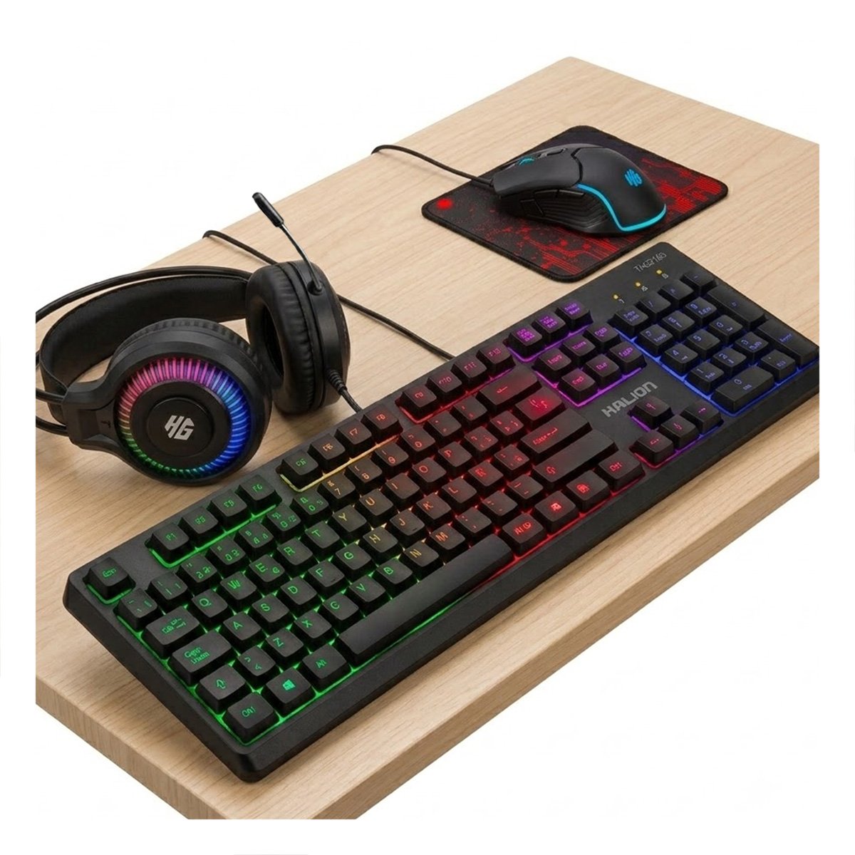 PACK2 KIT GAMER MULTIFUNCIONAL COLOR NEGRO CON ACCESORIOS DE JUEGO YREGALO STICKER - 3