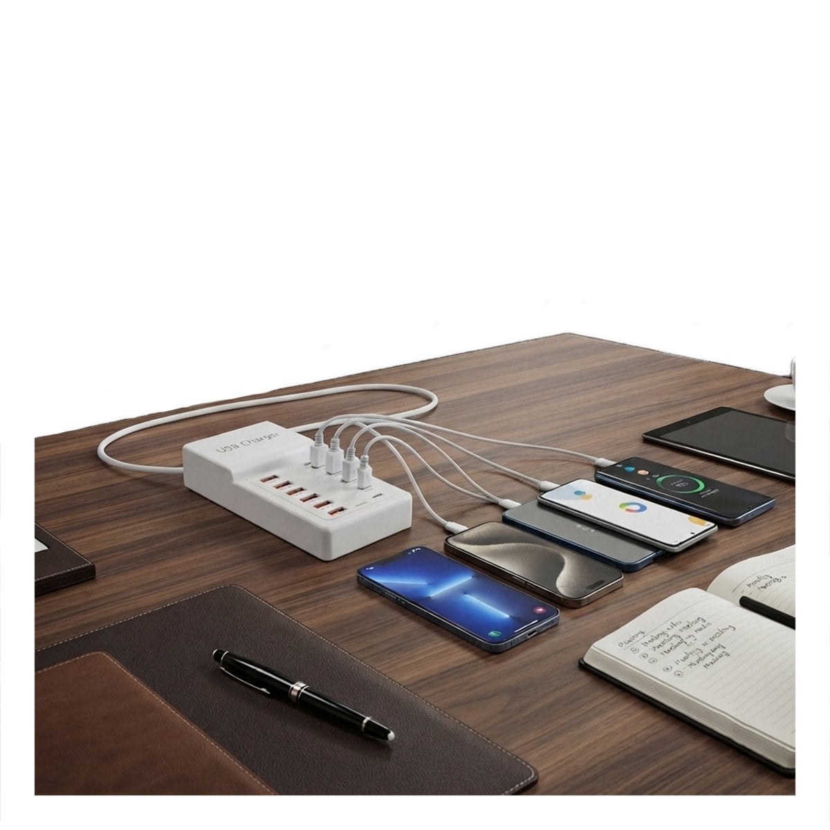 PACK4 HUB DE CONEXION BLANCO CON USB-C Y USB-A PARA TECNOLOGIA DEL HOGAR YPAPEL REGALO - 3