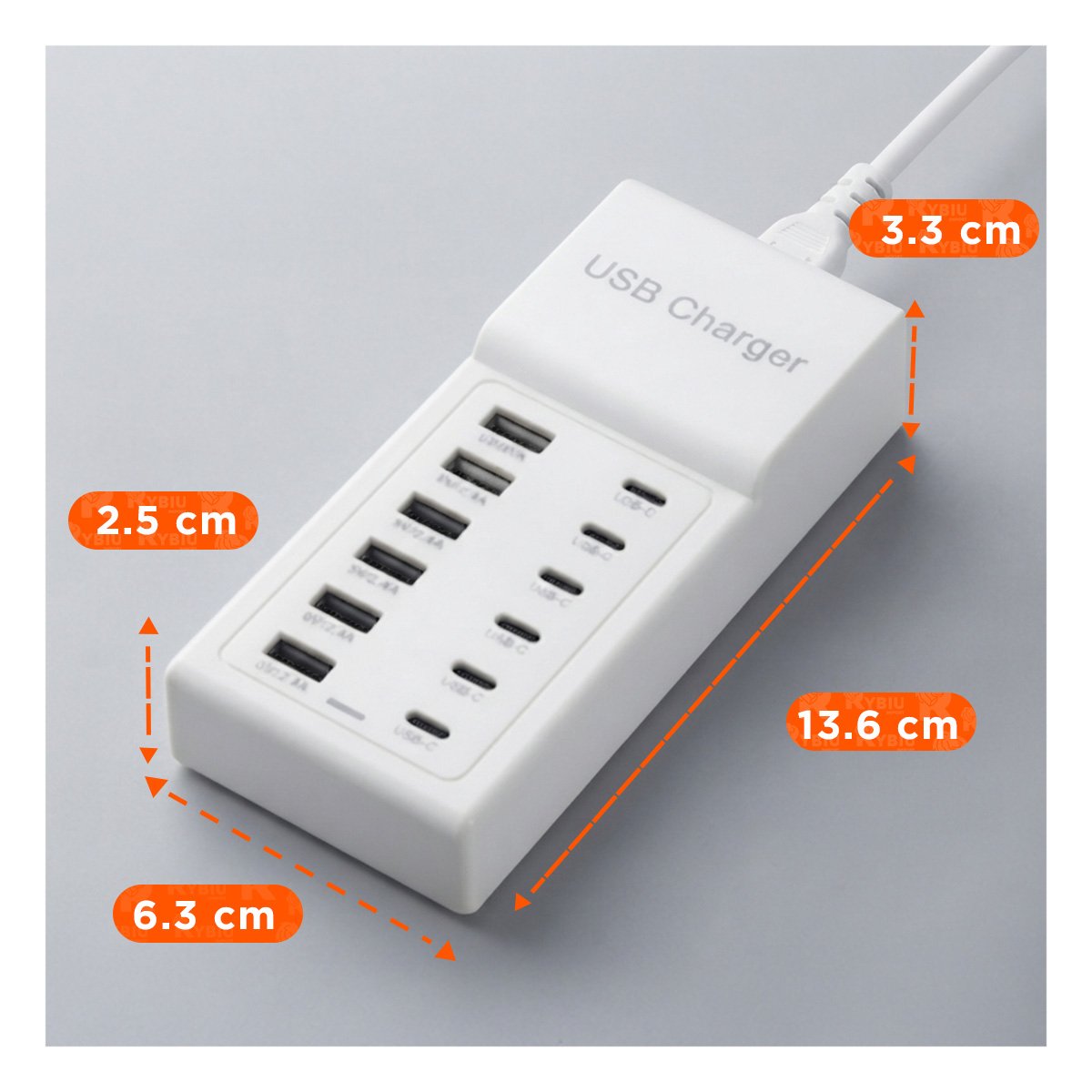 ESTACION INTELIGENTE BLANCO DE CARGA USB-C Y USB-A PARA ACCESORIOS ELECTRONICOS Y STICKY - 4