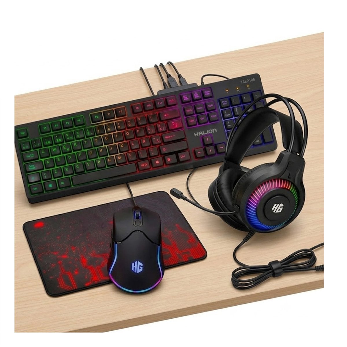 PACK4 SET GAMER MULTIFUNCIONAL 4 EN 1 COLOR NEGRO PARA PC Y JUEGOS - 3