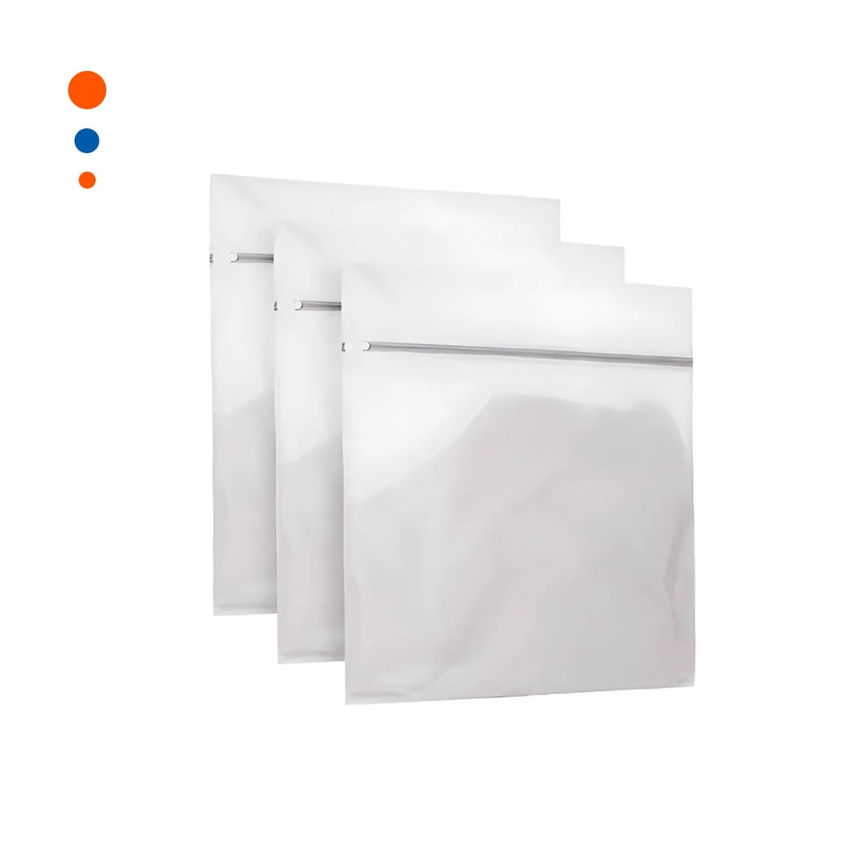 DEPOSITO 3 BOLSAS DE MALLA PARA LAVAR ROPA RECTANGULAR BLANCO YPAPEL REGALO - 1