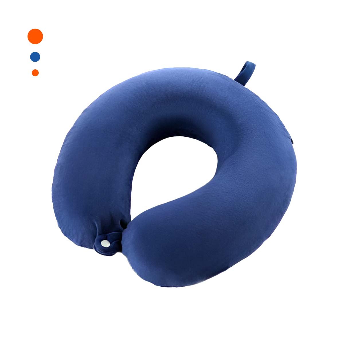 PACK2 ALMOHADA DE VIAJE PARA CUELLO CON TERCIOPELO AZUL MARINO Y SENSACION YREGALO STICKER - 2