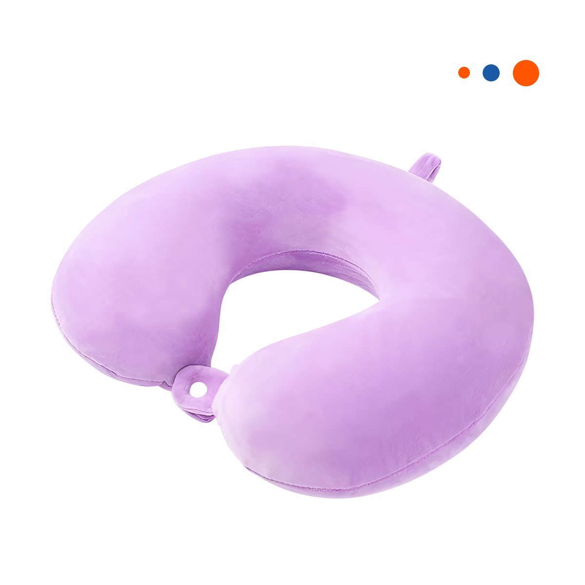 PACK4 ALMOHADA DE VIAJE PARA CUELLO EN TERCIOPELO LILA CON USO COMODO YPAPEL REGALO - 3