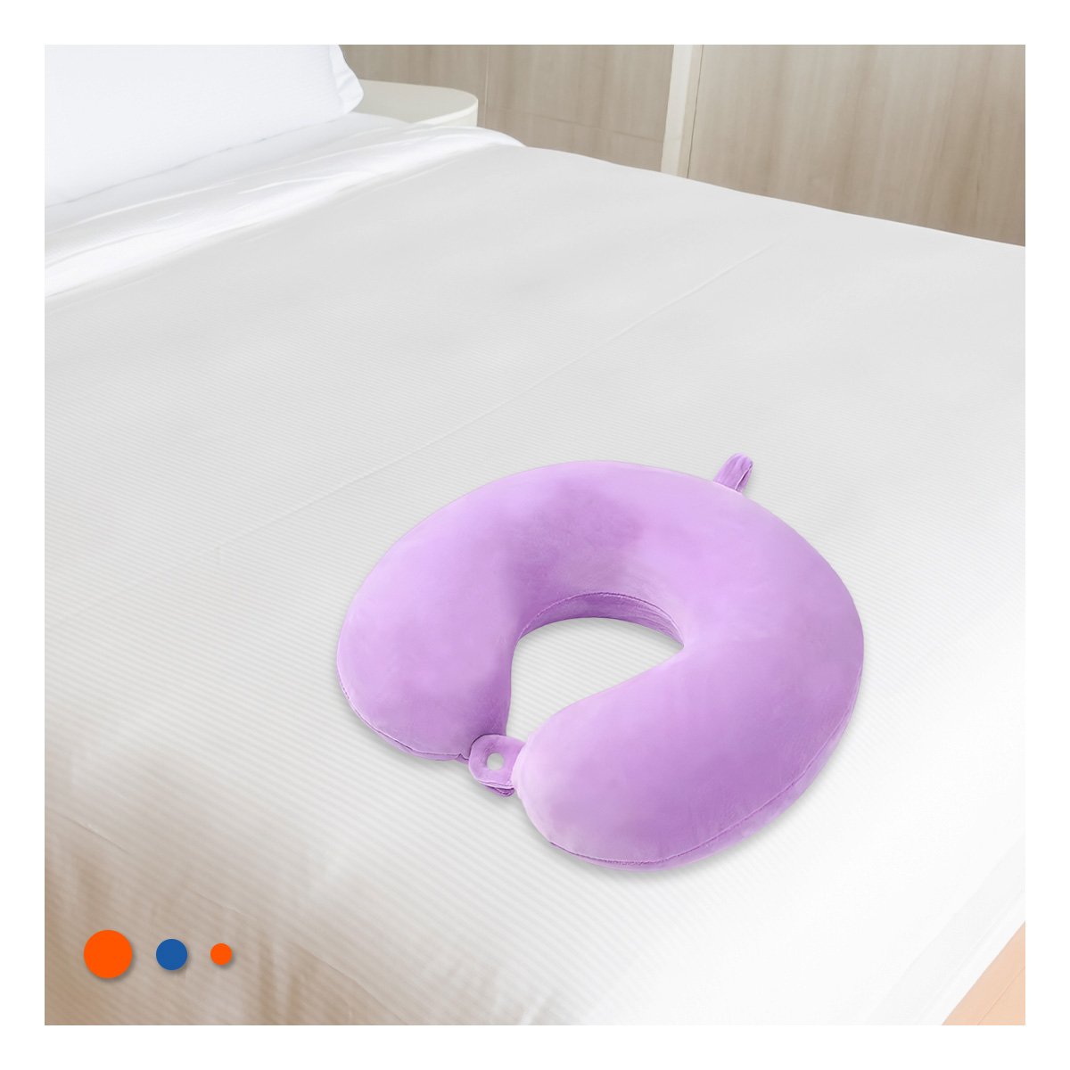 PACK6 APOYO DE VIAJAR PARA CUELLO CON TERCIOPELO LILA AGRADABLE YPAPEL REGALO - 2