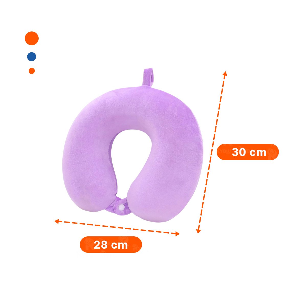PACK6 APOYO DE VIAJAR PARA CUELLO CON TERCIOPELO LILA AGRADABLE YPAPEL REGALO - 4