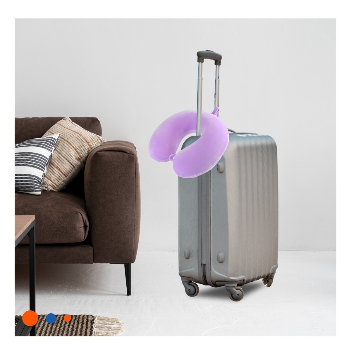 PACK6 APOYO DE VIAJAR PARA CUELLO CON TERCIOPELO LILA AGRADABLE YPAPEL REGALO - 5
