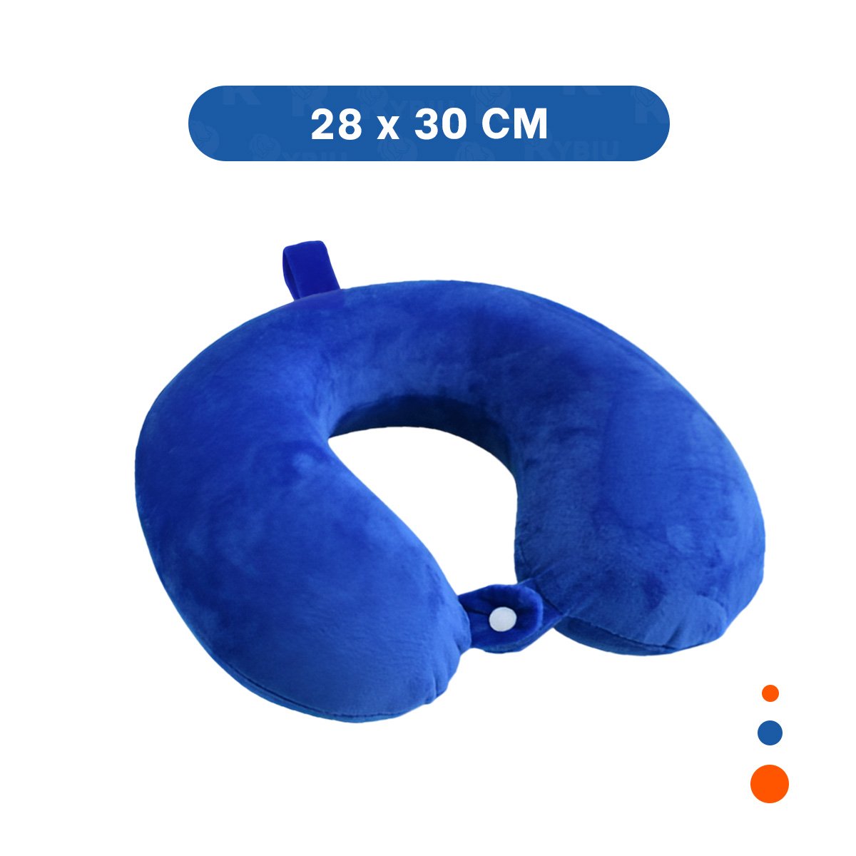 PACK2 ALMOHADA DE VIAJE PARA CUELLO CON TERCIOPELO AZUL Y SENSACION CONFORT YREGALO STICKER - 4