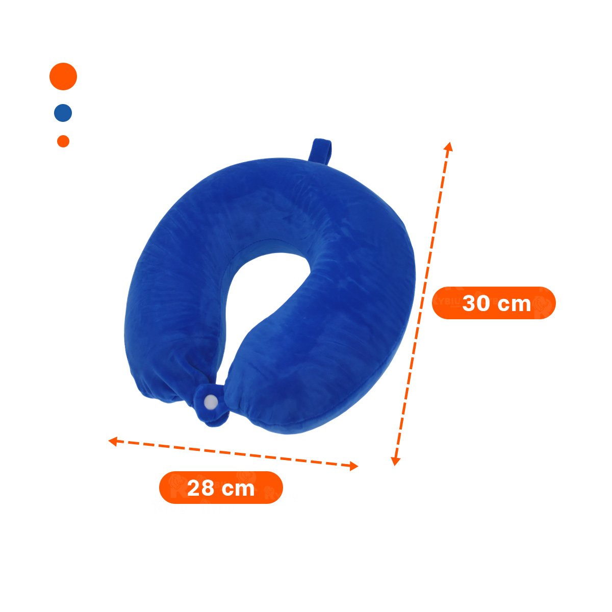 PACK12 APOYO DE VIAJE PARA CUELLO EN TERCIOPELO AZUL - 4