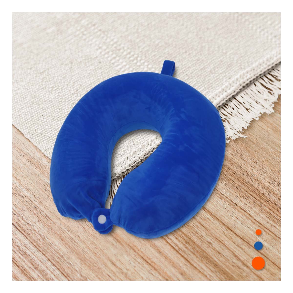PACK12 ACCESORIO DE CUELLO TERCIOPELO AZUL PARA VIAJAR COMODAMENTE YREGALO STICKER - 5
