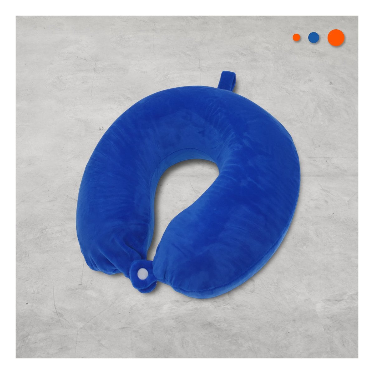 PACK4 ALMOHADA DE CUELLO COLOR AZUL CON TERCIOPELO SUAVE PARA TRAYECTOS LARGOS - 5