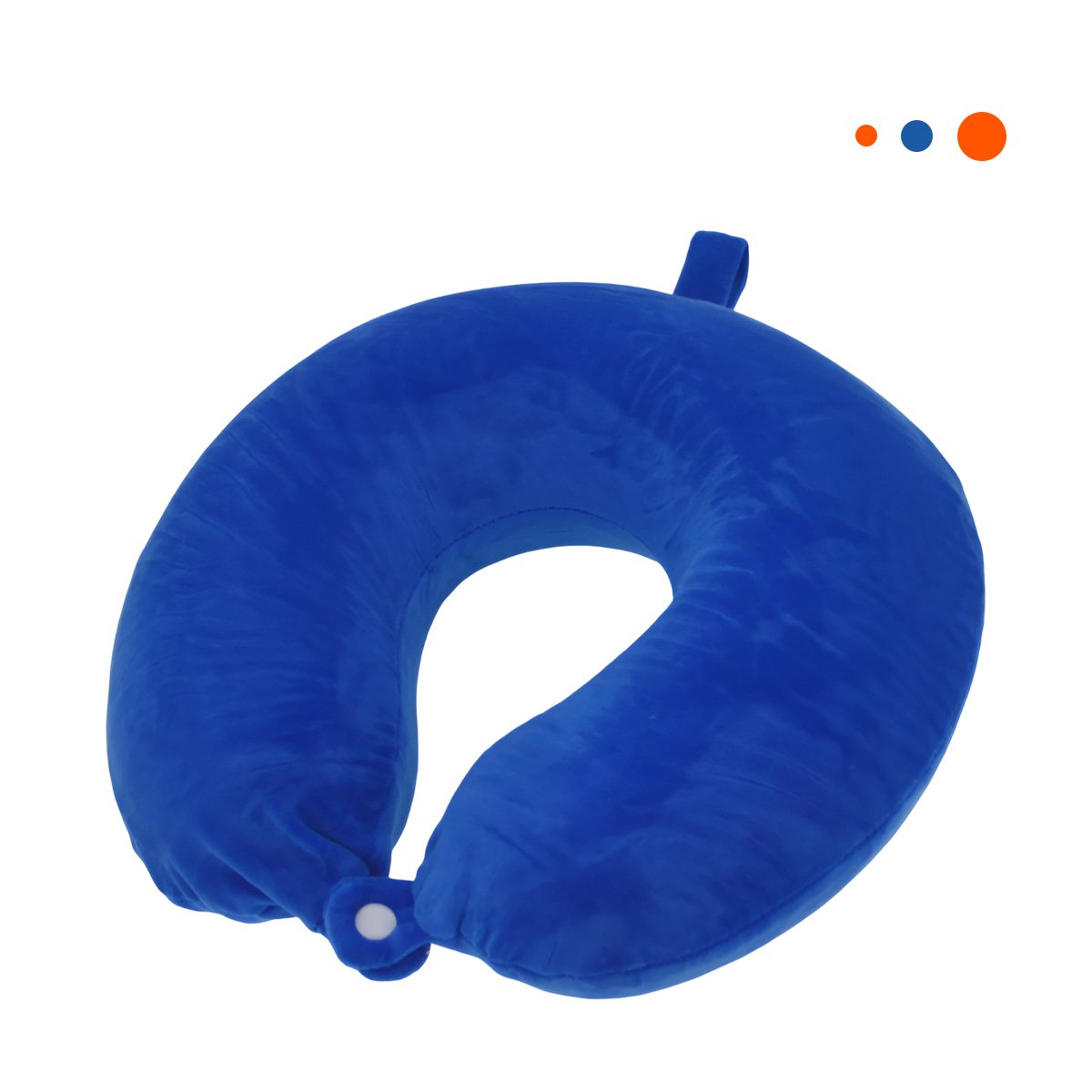 PACK4 ALMOHADA DE VIAJE PARA CUELLO EN TERCIOPELO AZUL CON USO COMODO YPAPEL REGALO - 3