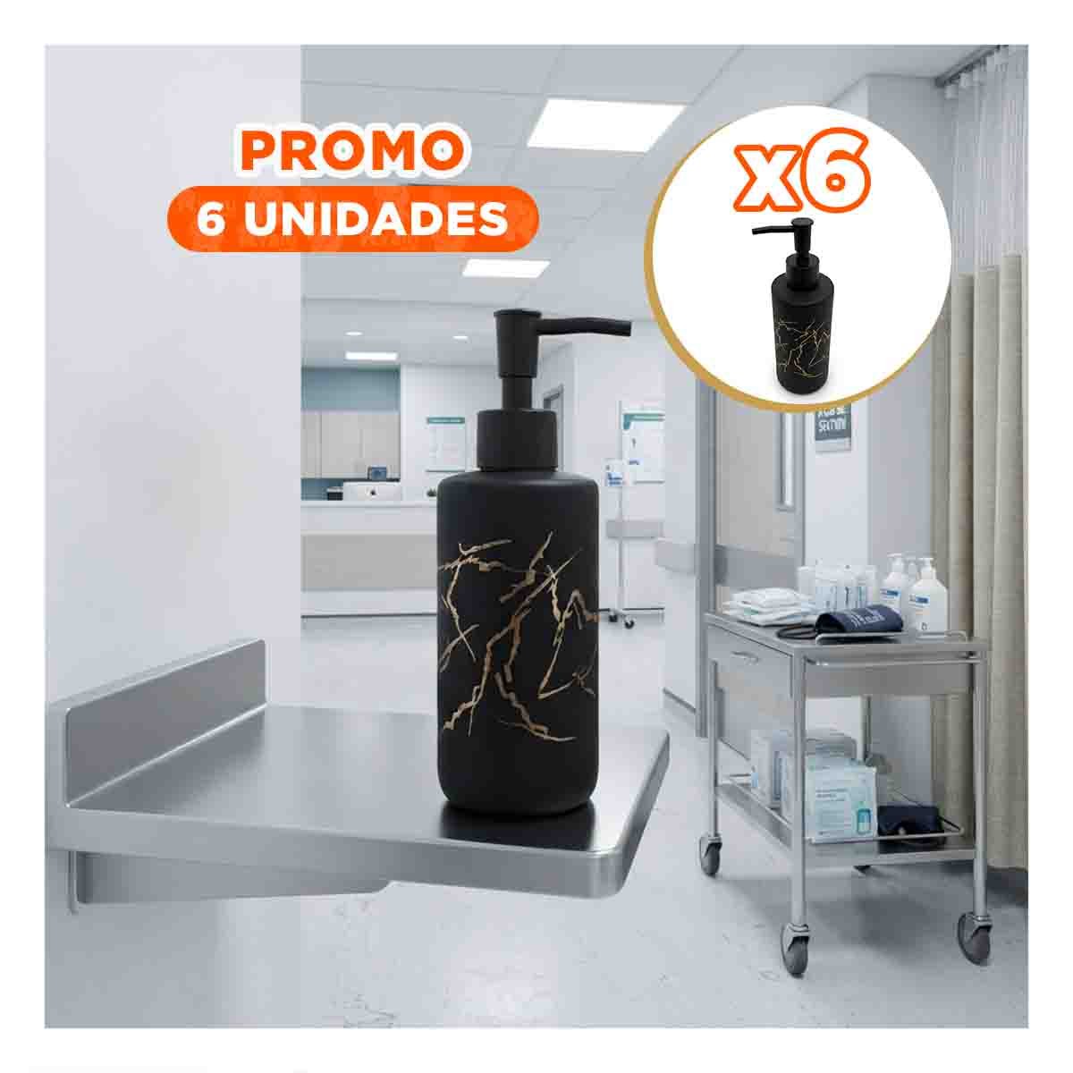 PACK6 DISPENSADOR PARA ESPACIOS DEL HOGAR CILINDRO COLOR NEGRO 20X6,8CM YREGALO STICKER - 1
