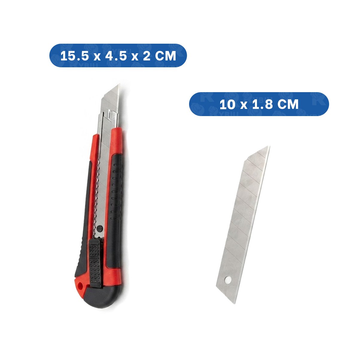 CORTADOR 18 MM RETRACTIL CON ESTUCHE ROJO PARA OFICINA MANUALIDADES Y TALLER Y PAPEL REGALO - 4