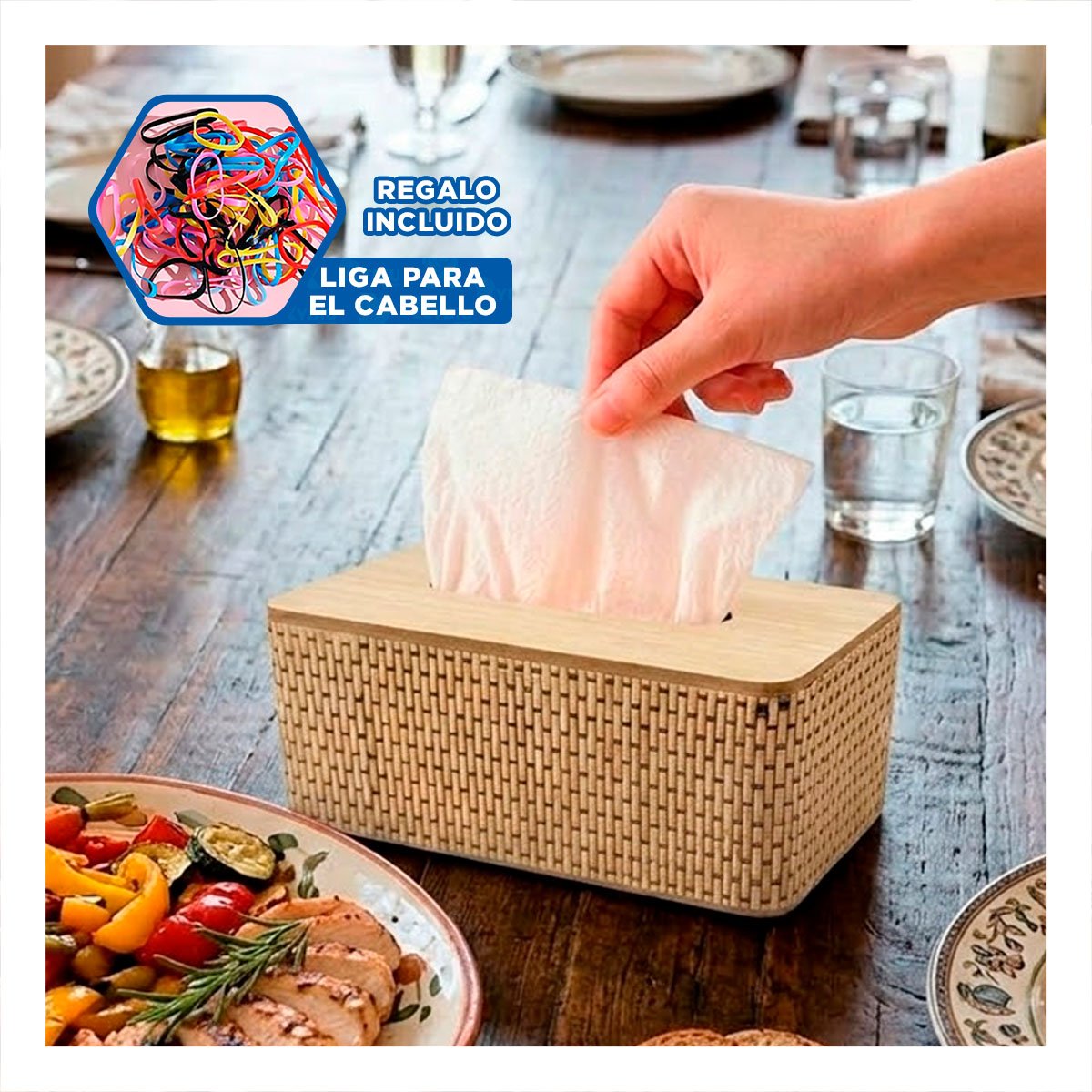 SUJETADOR DECORATIVO MOSTAZA CLARO PARA MESA 21X13X8 CM YLIGAS REGALO - 2