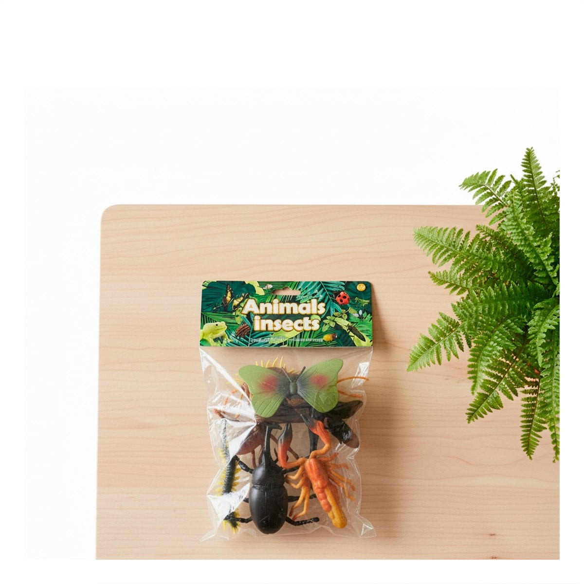 PACK4 BOLSA DIDACTICA DE ANIMALES INSECTOS 6 PZS MULTICOLOR PARA USO DIARIO YPAPEL REGALO - 3